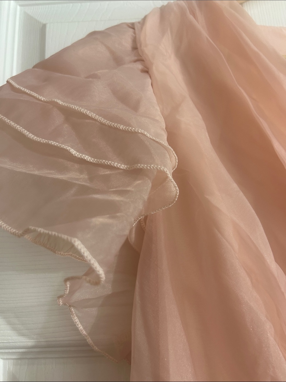 Pink Ruffle Maxi Dress Like New - Picture 5 of 15